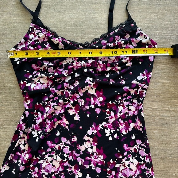 White House black market lace purple and black Floral Camisole Top XS - Picture 5 of 7